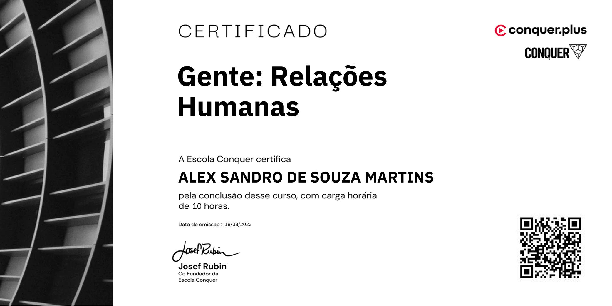 Certificado de Gente: Relações Humanas